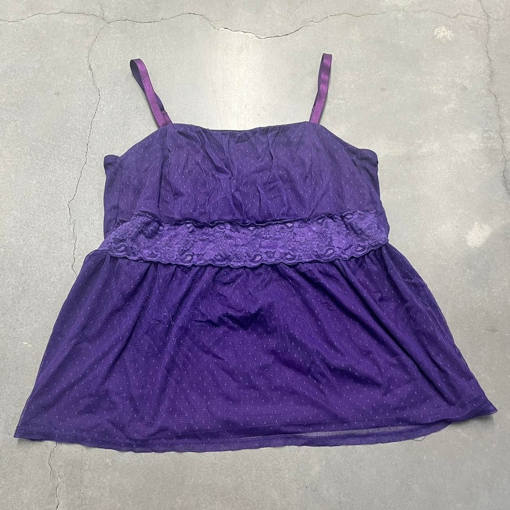 torrid purple polka dot mesh babydoll lace tank